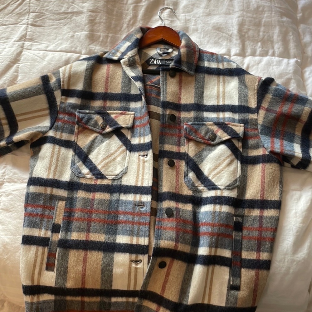 Zara plaid shacket